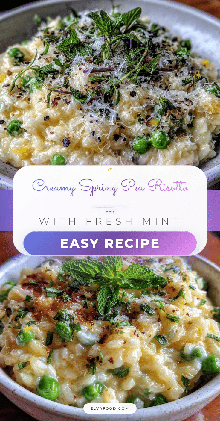 creamy spring pea risotto recipe