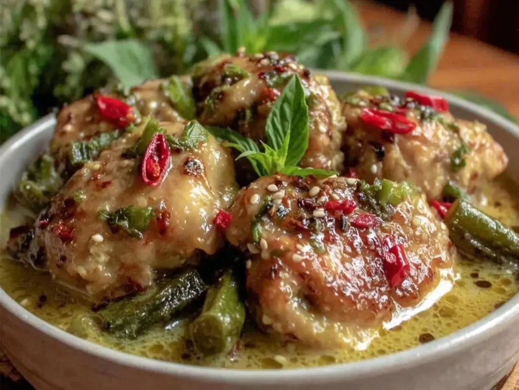 creamy thai green curry - featured image