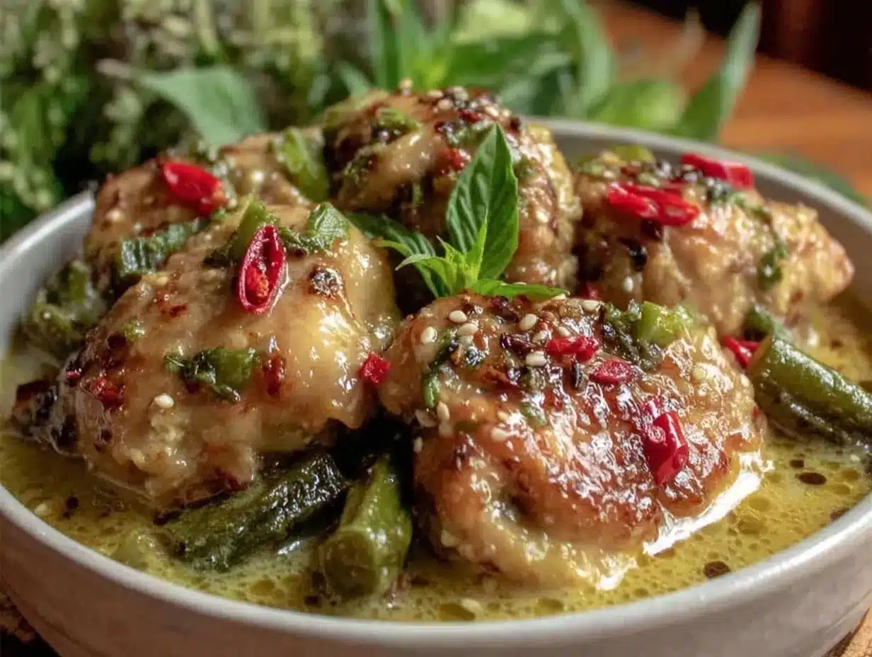 creamy thai green curry preparation steps