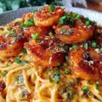 crispy bang bang shrimp pasta - featured image