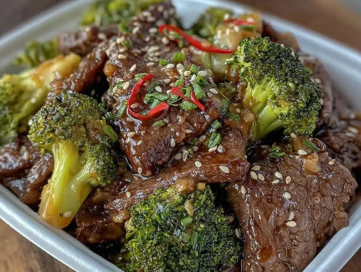 crispy beef and broccoli stir-fry preparation steps