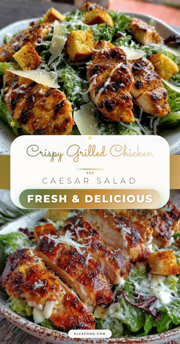 crispy Caesar salad with grilled chicken recipe