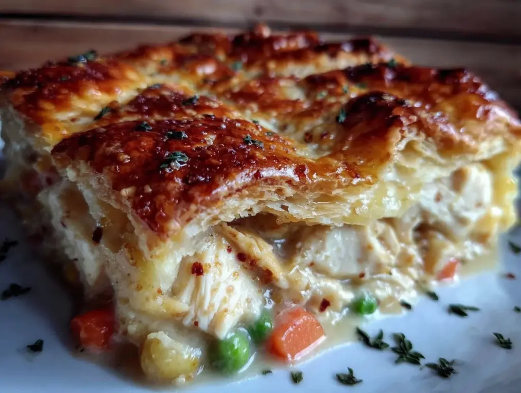 crispy chicken pot pie - featured image