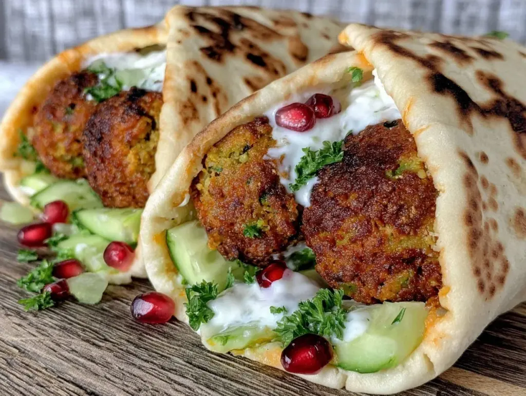 crispy falafel wraps - featured image