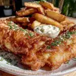 crispy fish and chips - featured image