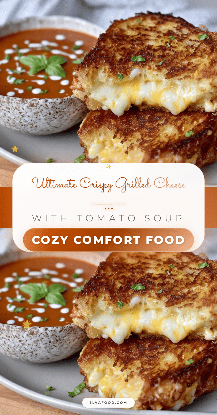 crispy grilled cheese with tomato soup recipe