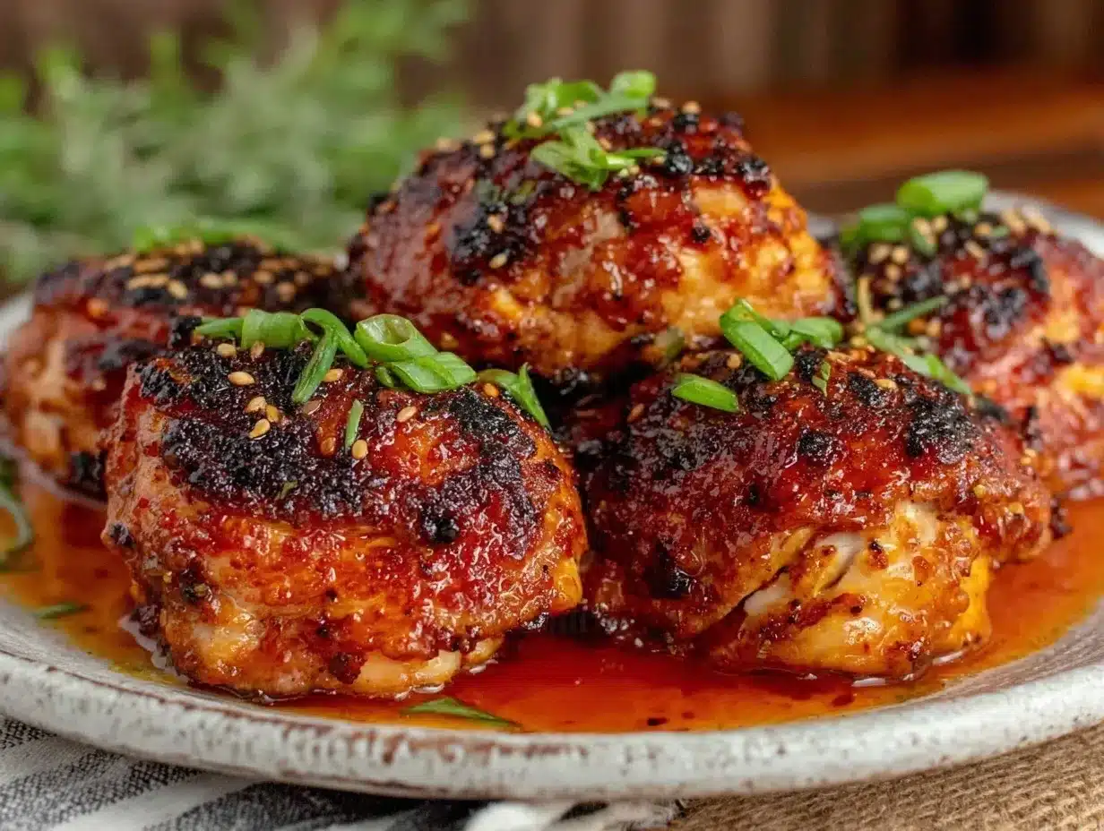 crispy honey garlic chicken thighs preparation steps