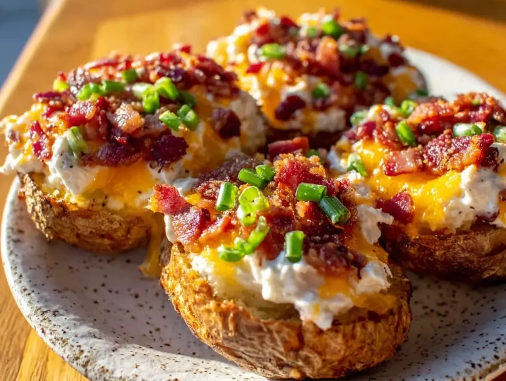 crispy loaded potato skins - featured image
