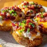 crispy loaded potato skins - featured image
