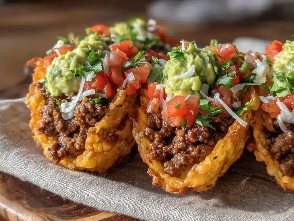 crispy mini beef tacos - featured image