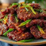 crispy mongolian beef - featured image