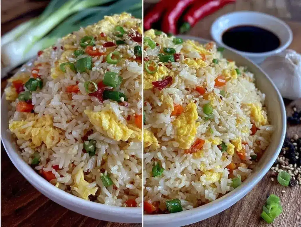 crispy restaurant style egg fried rice - featured image