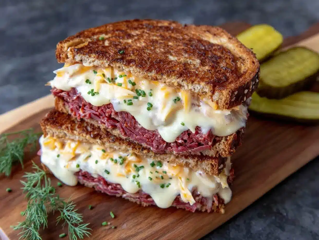 crispy Reuben sandwich preparation steps