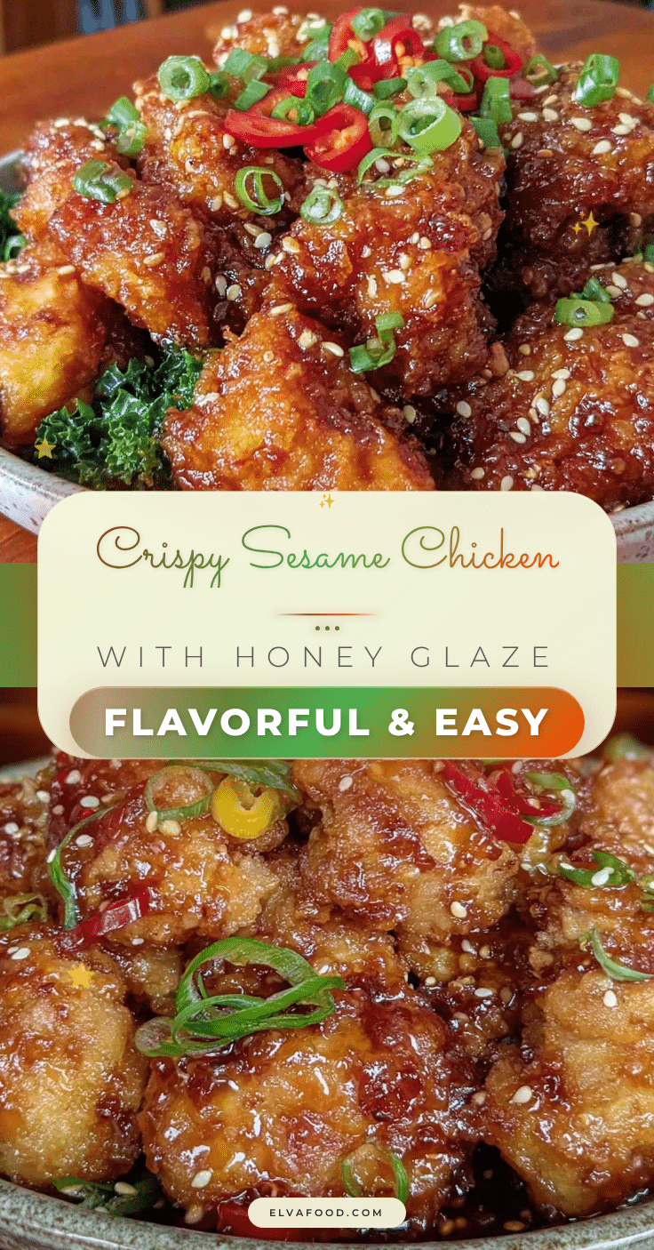 crispy sesame chicken with honey glaze recipe