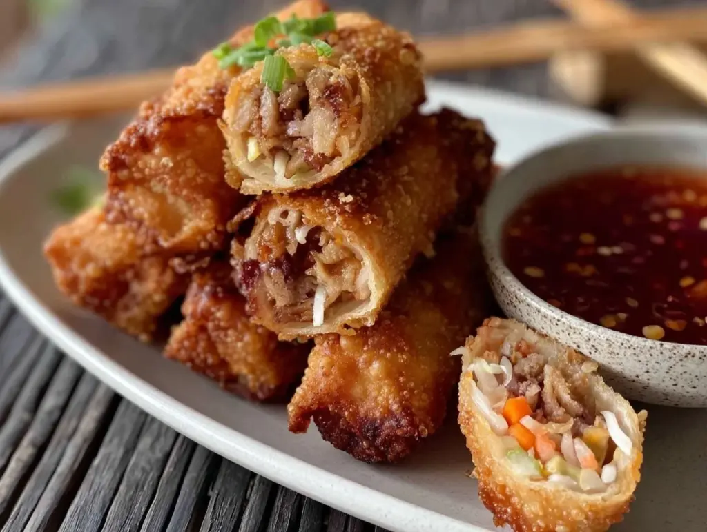crispy spring rolls recipe - featured image