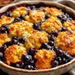 easy blueberry cobbler - featured image
