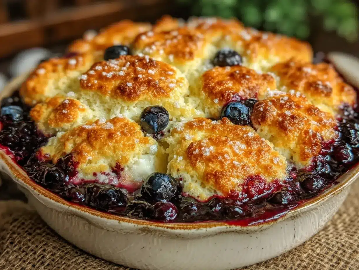 easy blueberry cobbler preparation steps