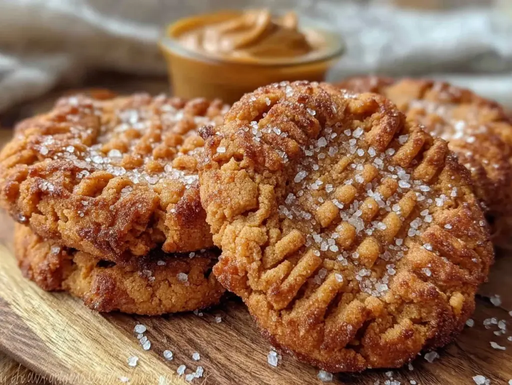 easy chewy peanut butter cookies - featured image