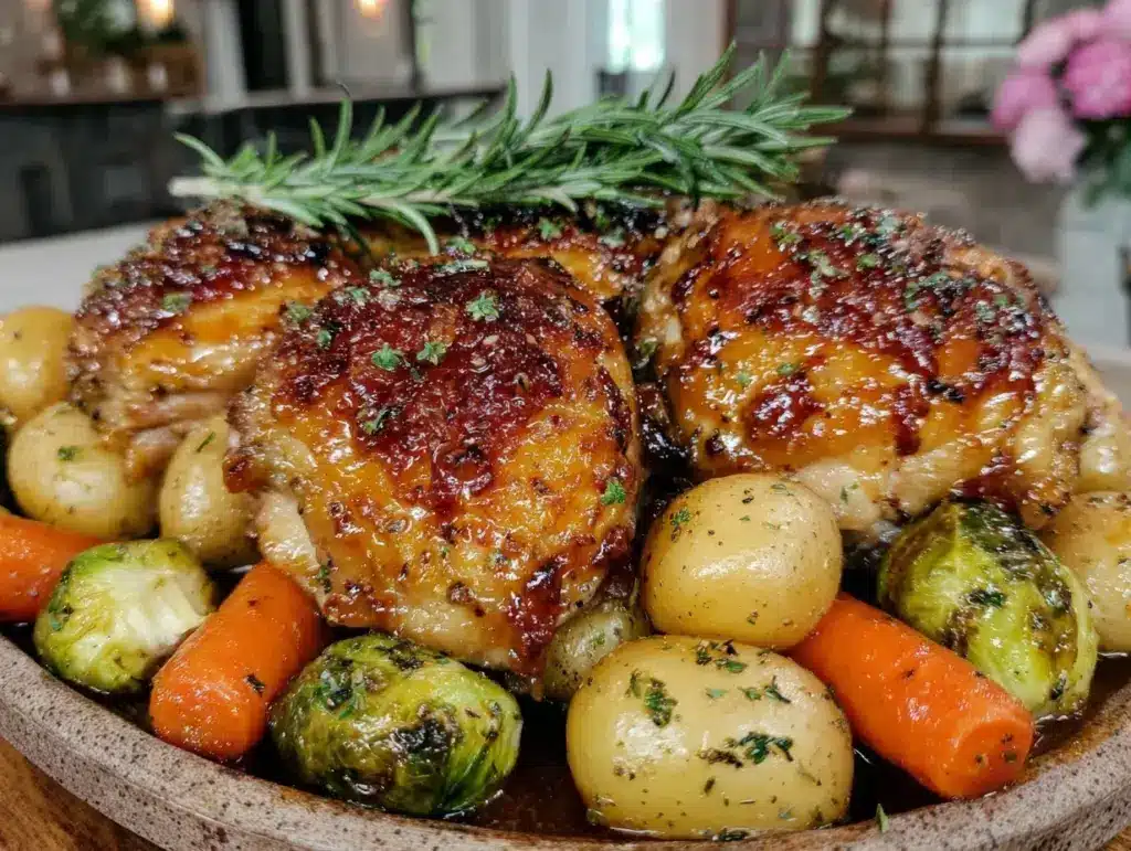 easy honey mustard chicken - featured image