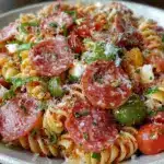 Easy Zesty Classic Italian Pasta Salad with Pepperoni - featured image
