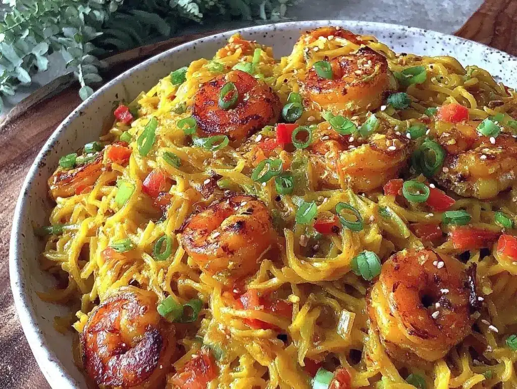 Flavorful Singapore Noodles with Shrimp - featured image