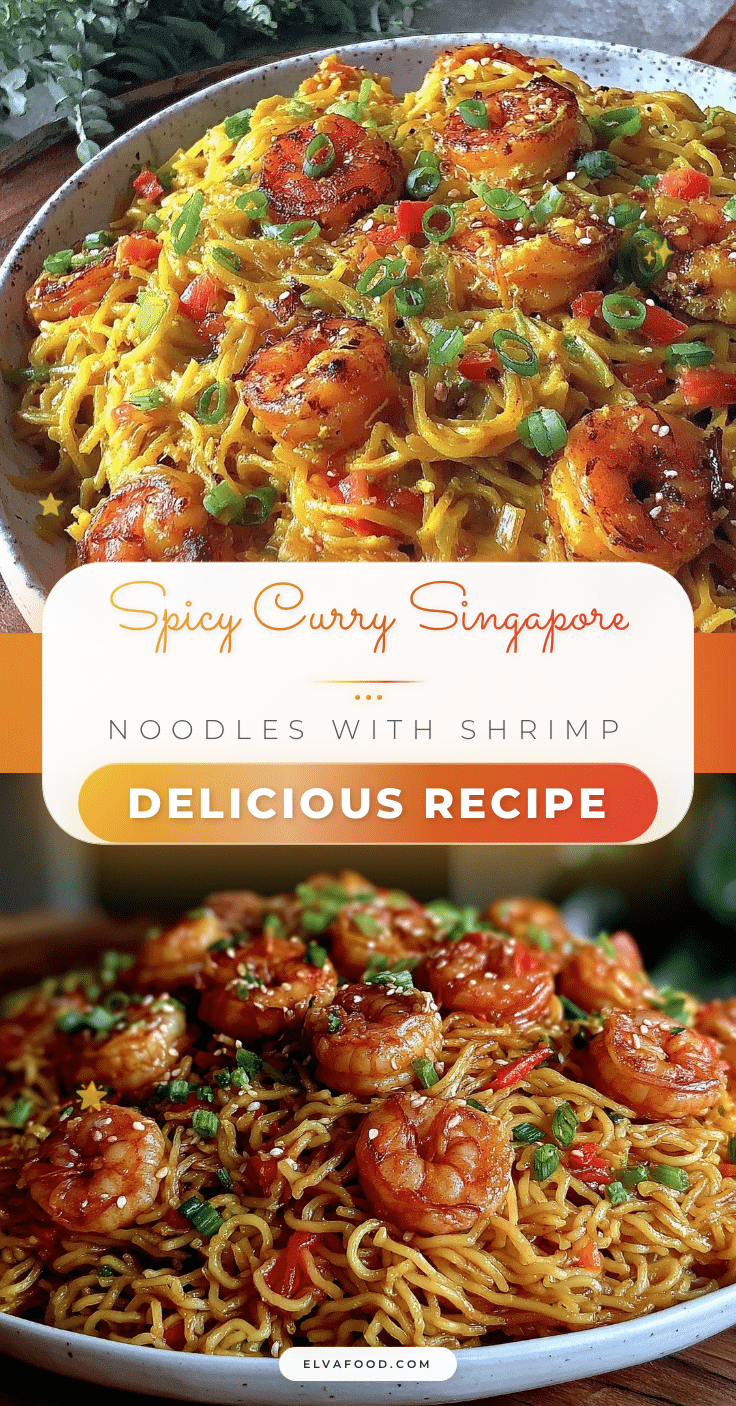 Flavorful Singapore Noodles with Shrimp recipe