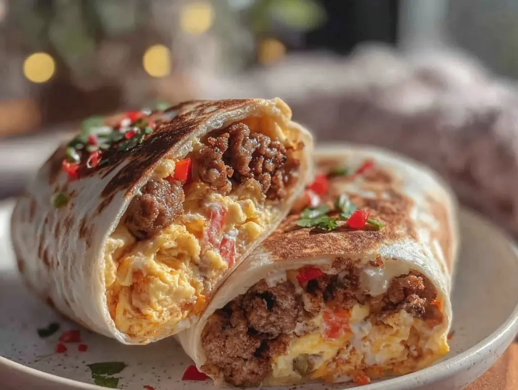 fluffy breakfast burrito - featured image