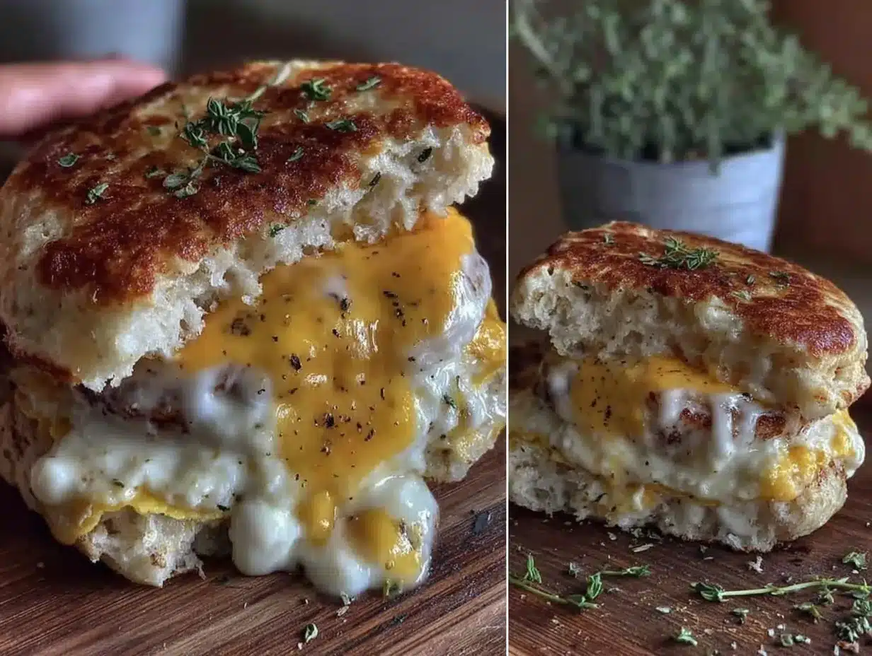 fluffy breakfast sandwich preparation steps