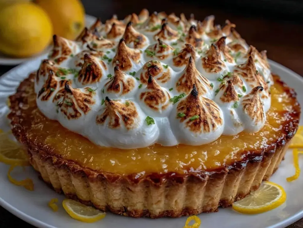 fluffy lemon meringue pie - featured image