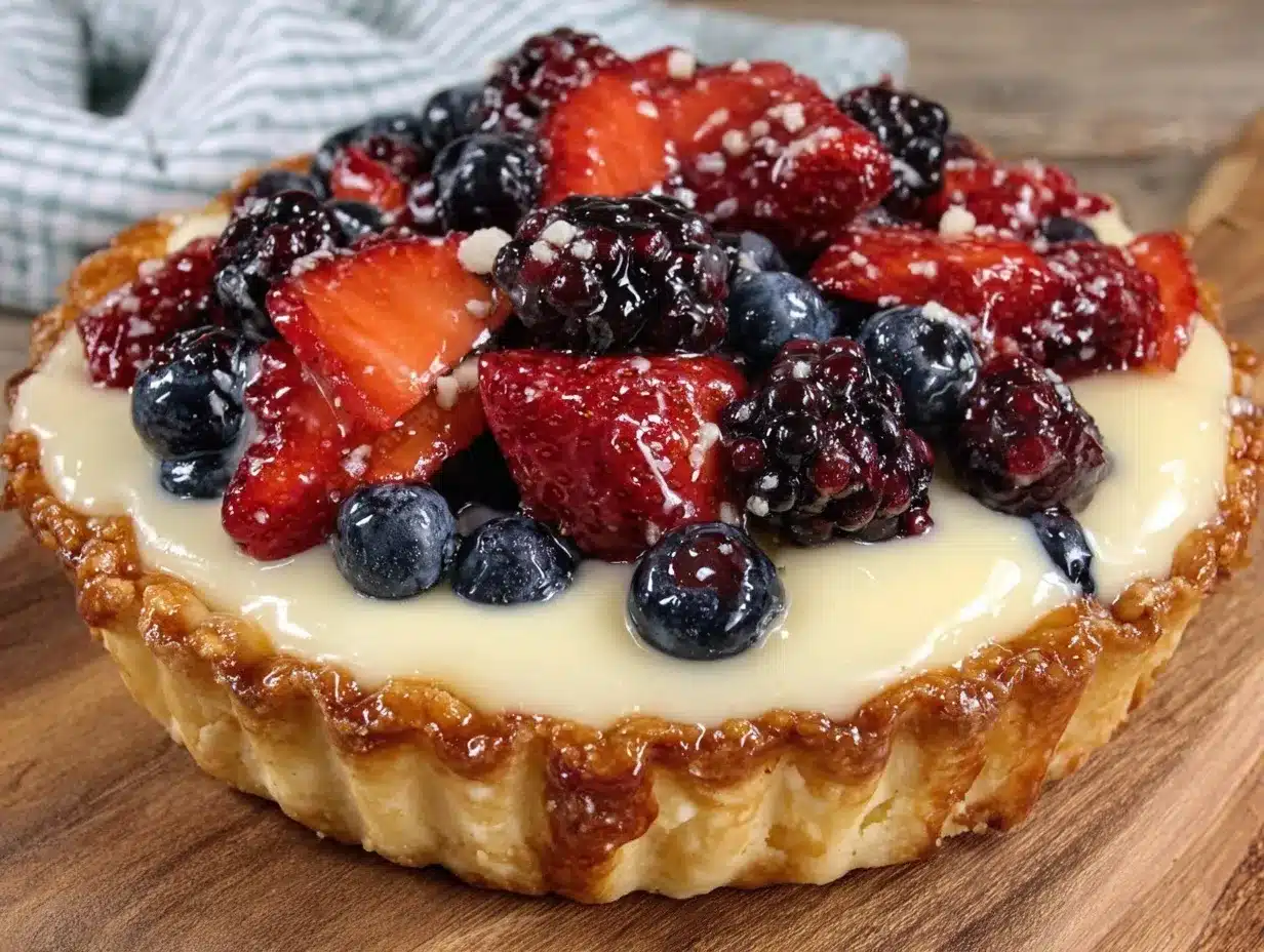 fresh berry tart preparation steps