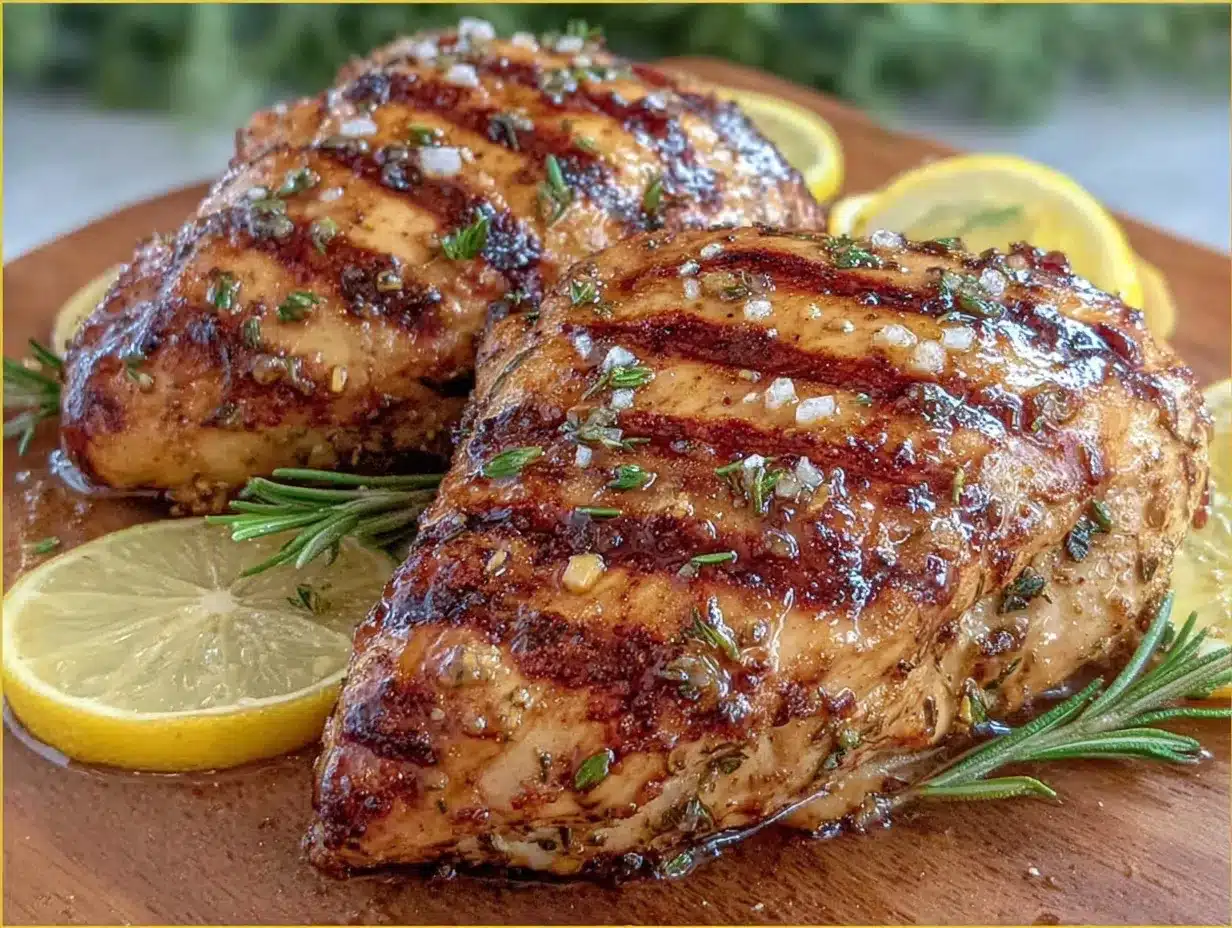 fresh grilled lemon herb chicken breasts preparation steps