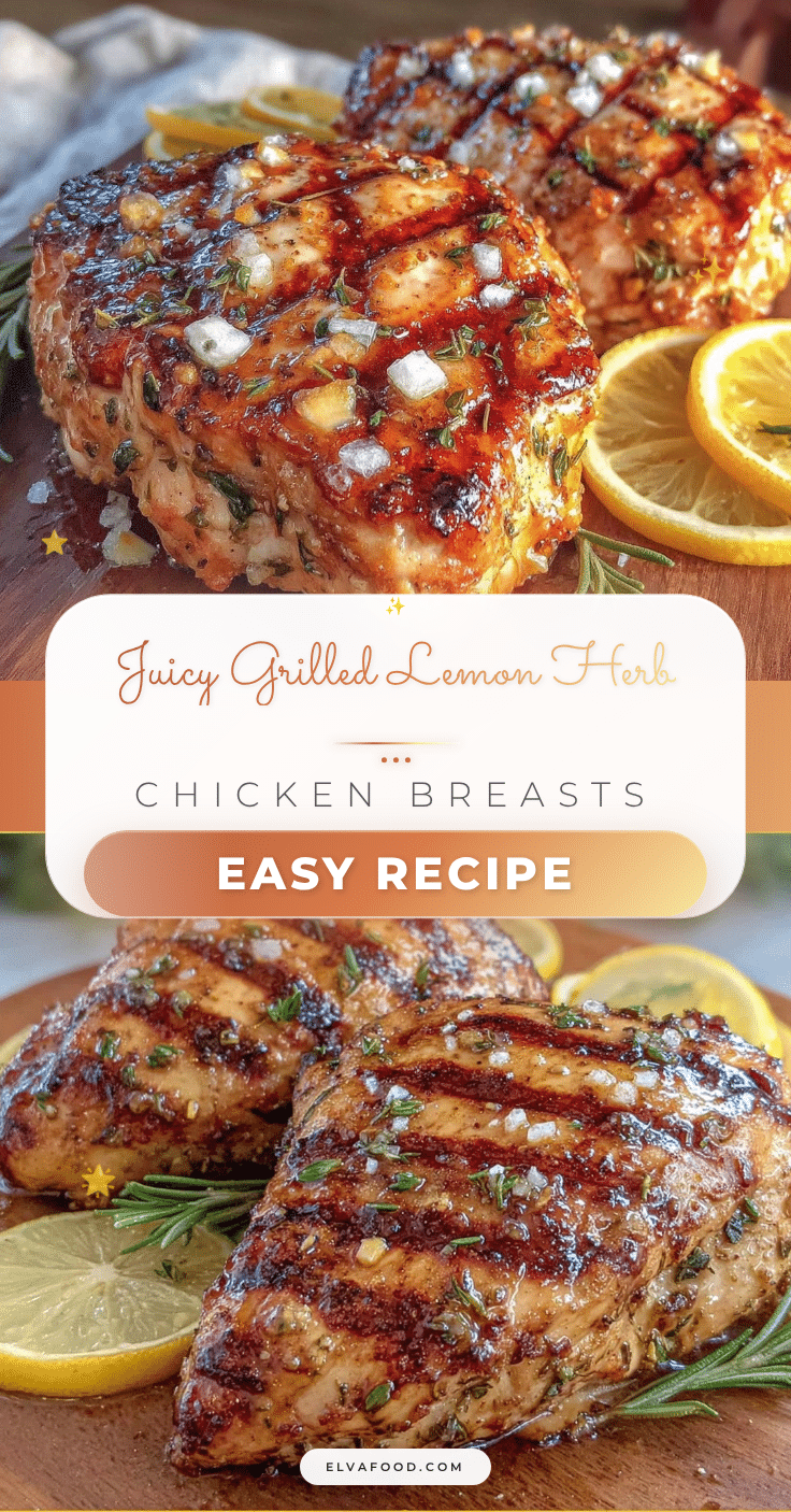 fresh grilled lemon herb chicken breasts recipe