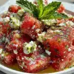 fresh watermelon feta salad - featured image