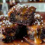 fudgy salted caramel brownies - featured image