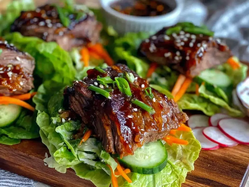 Korean bulgogi beef lettuce wraps - featured image