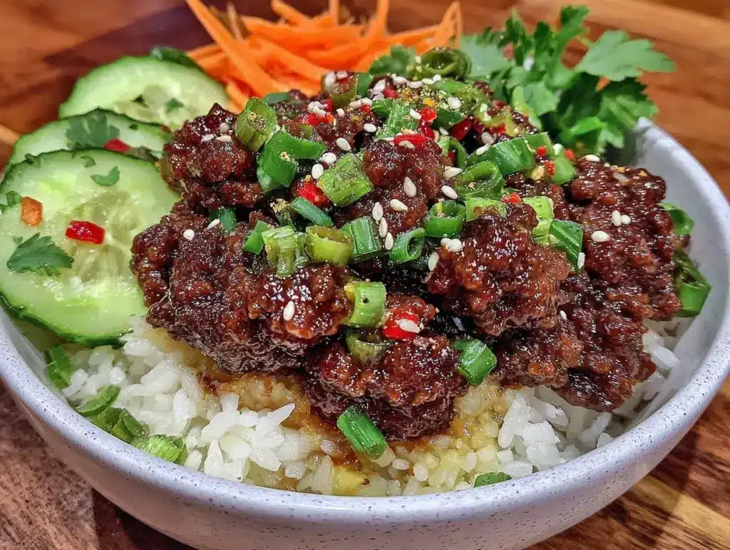 korean ground beef bowls - featured image
