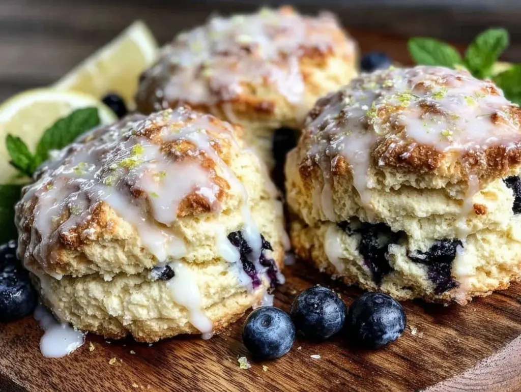 lemon blueberry scones - featured image