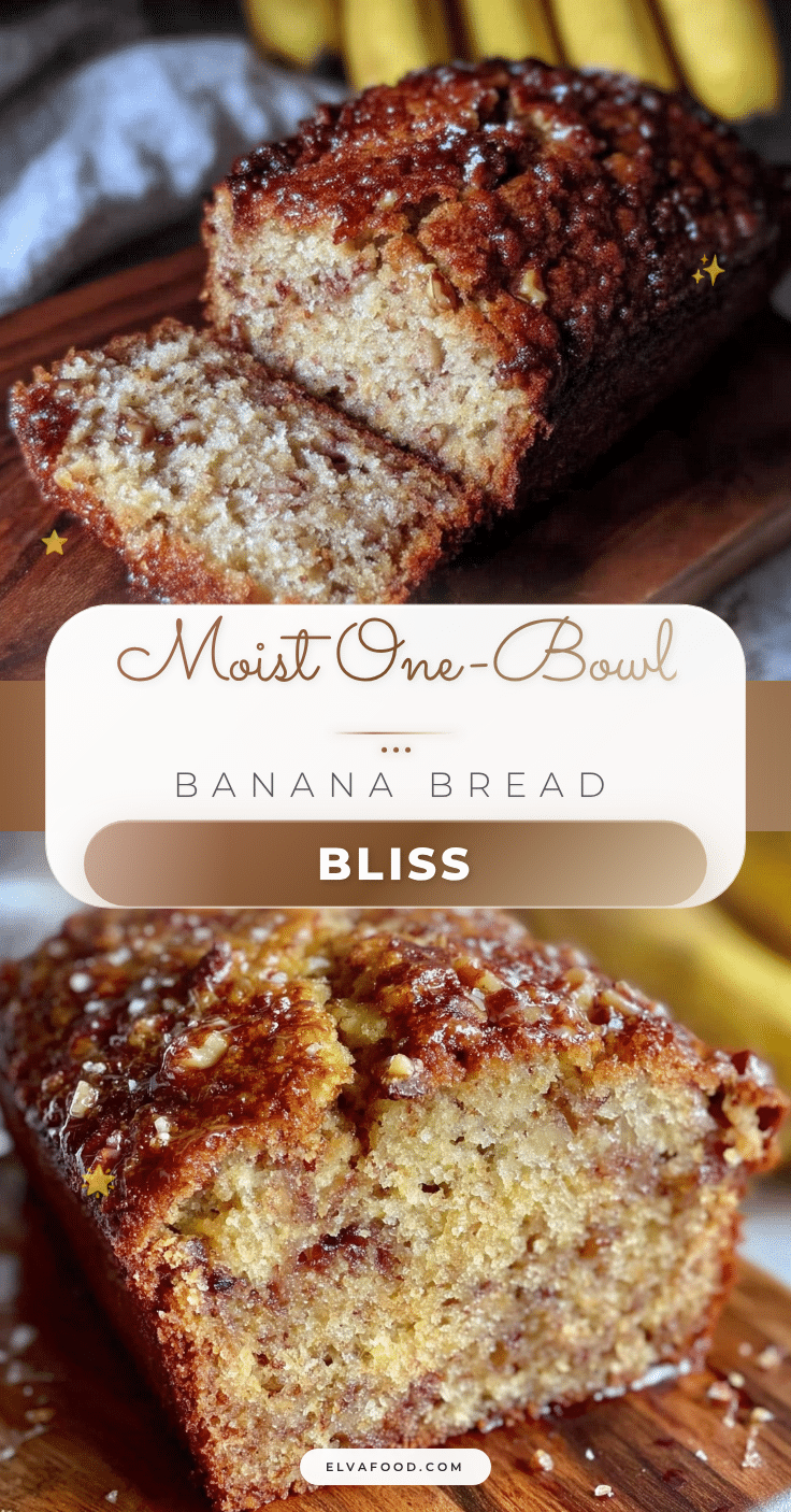 moist one-bowl banana bread recipe