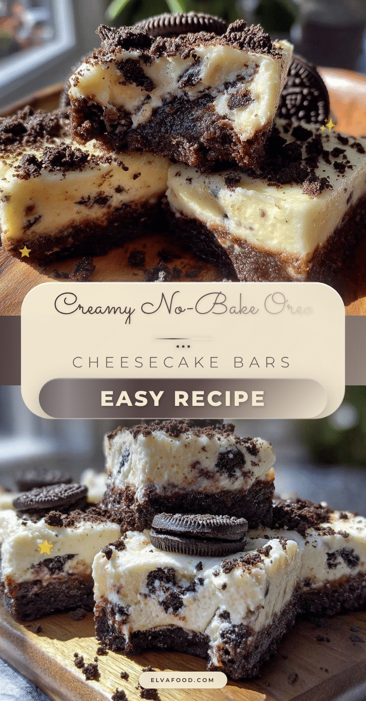 no bake oreo cheesecake bars recipe