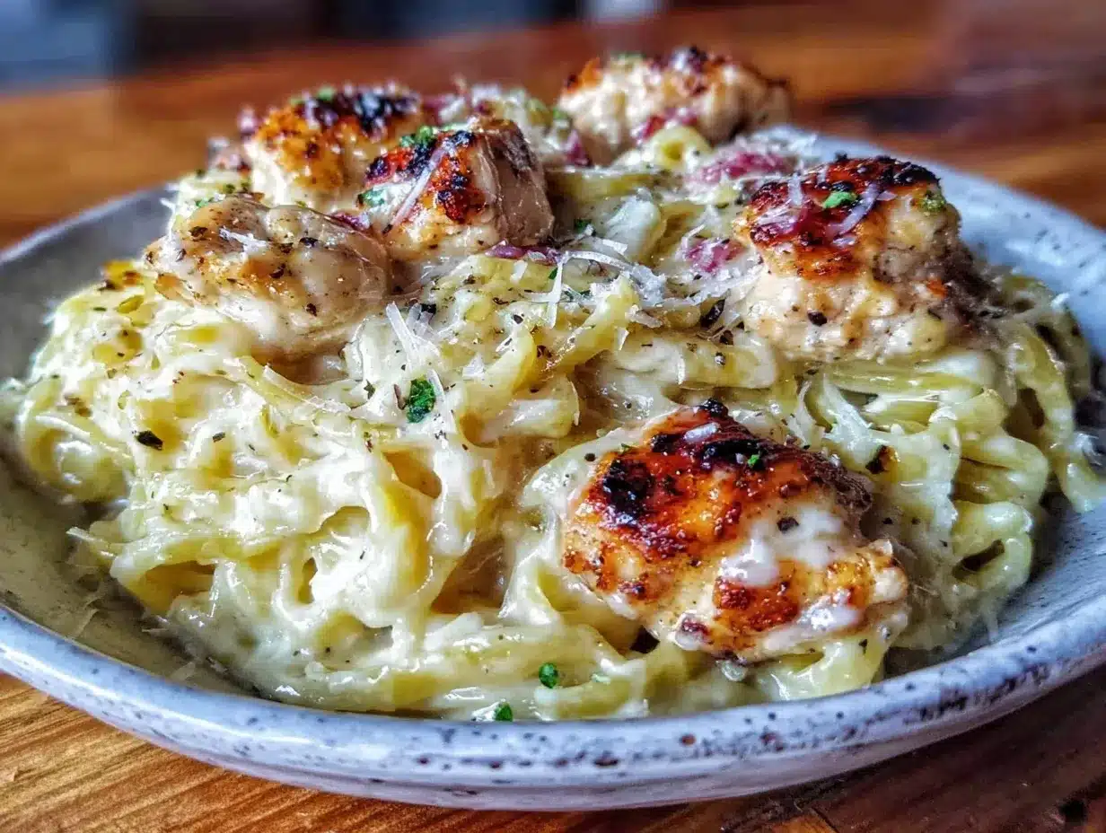one-pot chicken alfredo pasta preparation steps