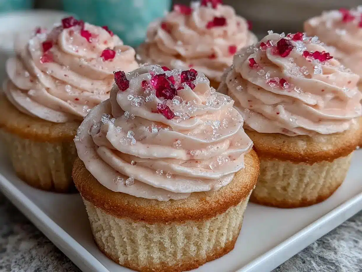 pink champagne cupcakes preparation steps