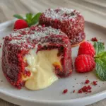 red velvet lava cakes - featured image