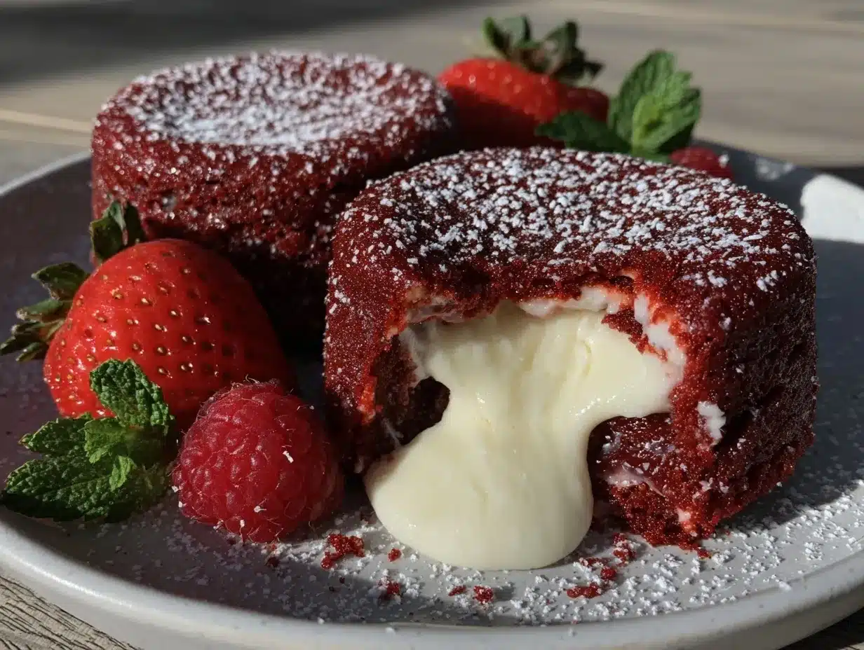 red velvet lava cakes preparation steps