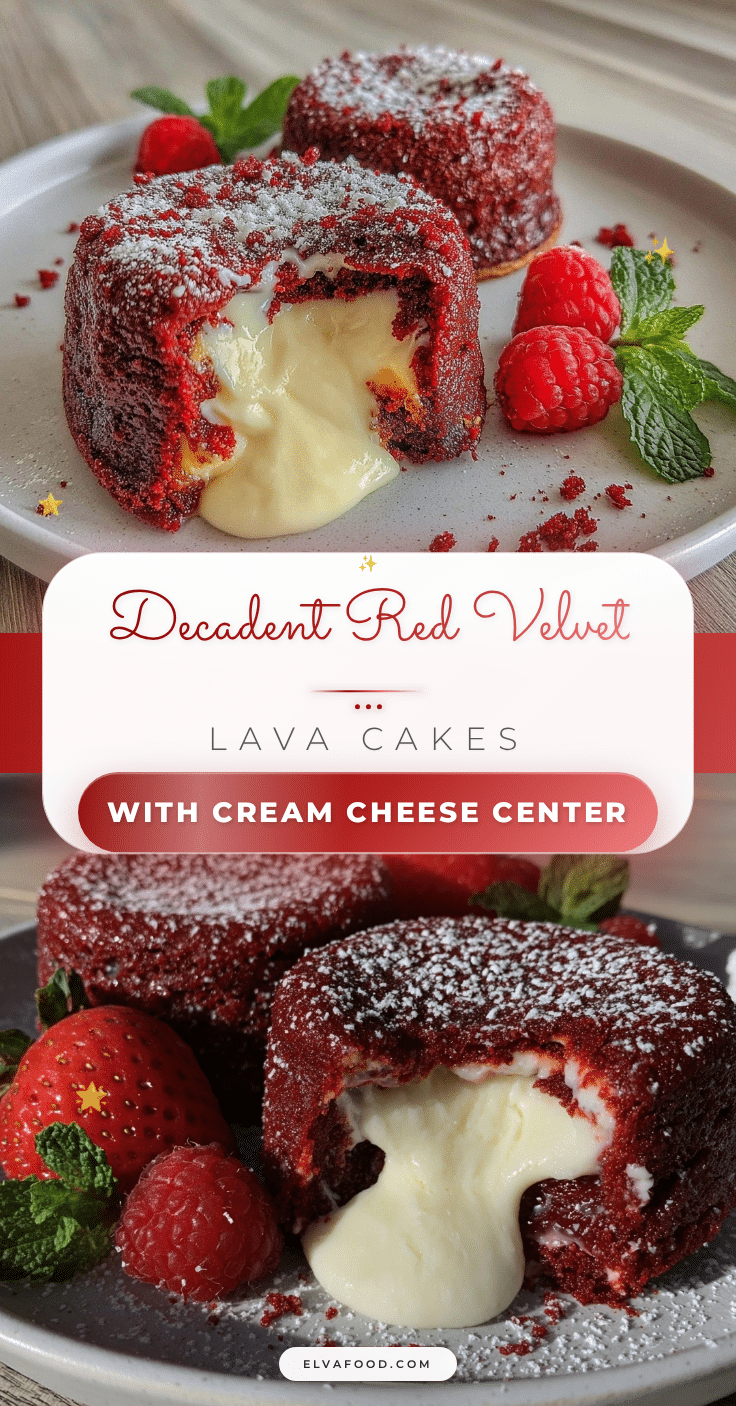 red velvet lava cakes recipe