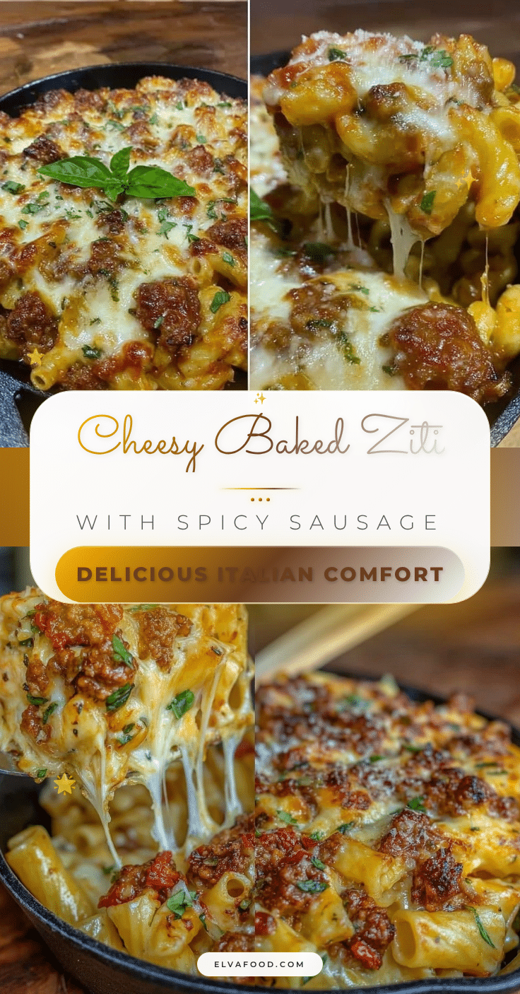 savory baked ziti recipe