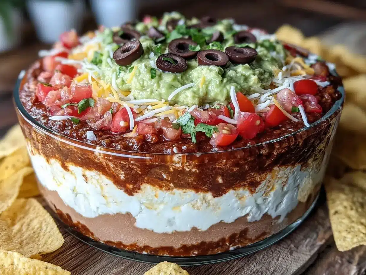 seven-layer taco dip preparation steps
