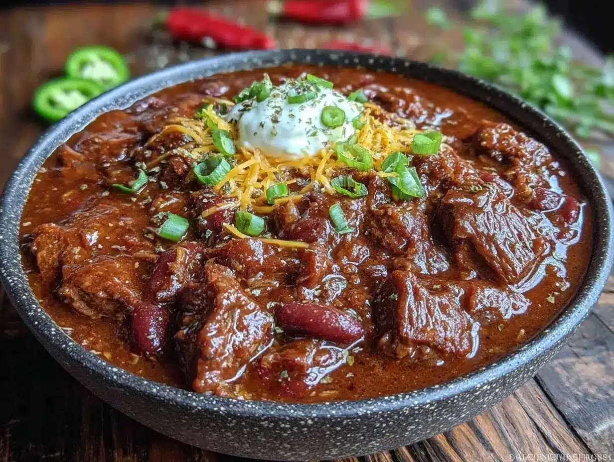 slow cooker beef chili preparation steps