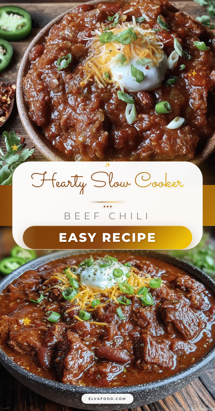 slow cooker beef chili recipe