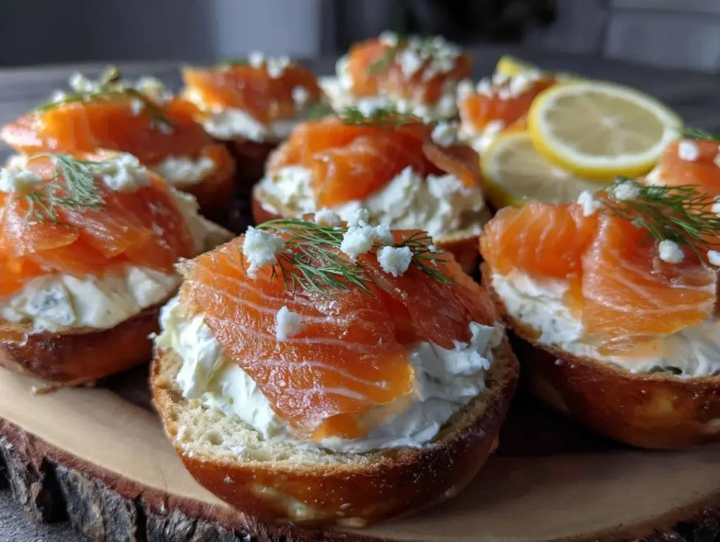 smoked salmon and cream cheese bagel board - featured image