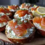 smoked salmon and cream cheese bagel board - featured image